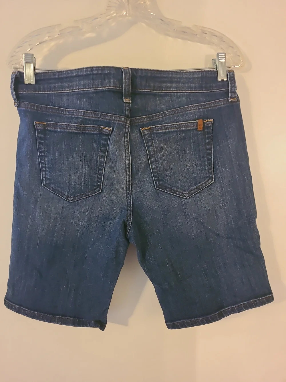 Joe’s Jeans Canna Bermuda Shorts Dark Wash Denim Stretch Knee Length High Rise